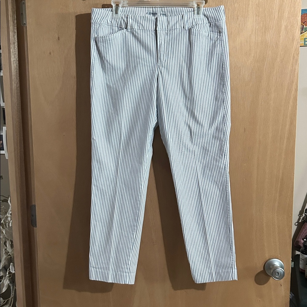 Old Navy Blue and White Striped Women’s Pants - Picture 1 of 6